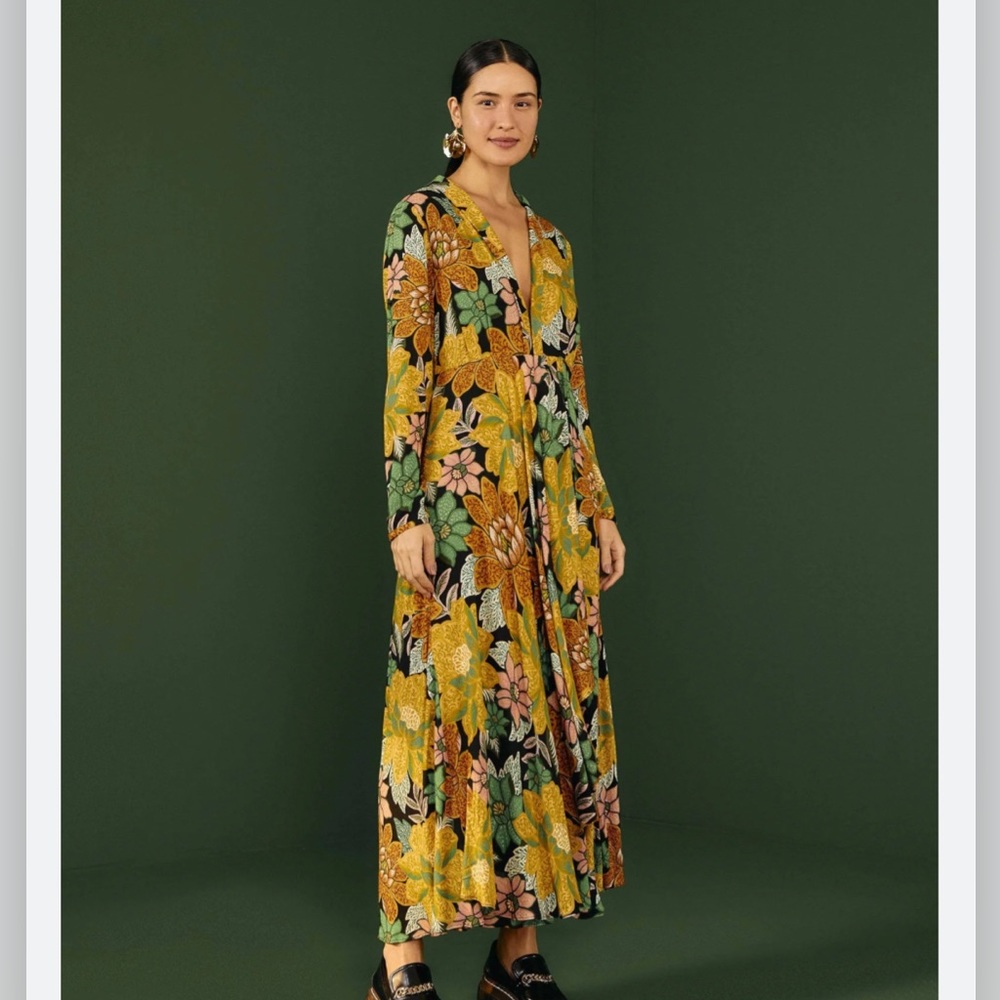 FARM RIO Garden Long Sleeve Maxi